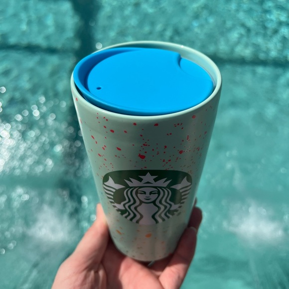 Starbucks 2022 Spring Mint Green Speckled Travel Mug - Picture 3 of 6